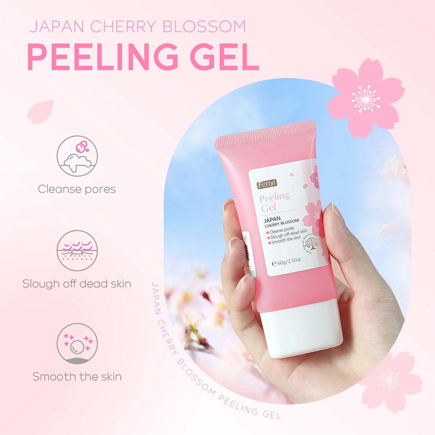 Sakura Face Deep Cleaning Exfoliating Gel Skin Care